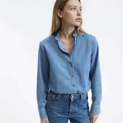 Top Col Volant Femme